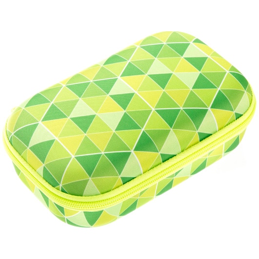 Penar cu fermoar ZIPIT Colorz Storage box - triunghiuri verzi