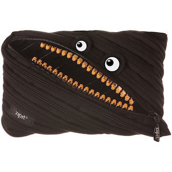 Penar cu fermoar, Zipit Grillz Monsters Jumbo, negru cu dinti aurii, 23 x 2 x 15 cm Penar cu fermoar, Zipit Grillz Monsters Jumbo, negru cu dinti aurii, 23 x 2 x 15 cm