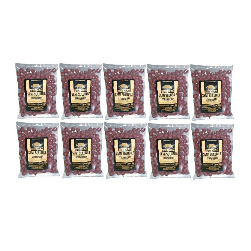 Pachet 10kg Boilies Nadire Semisolubil aroma Strawberry