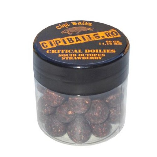 Cutie 60gr Boilies de carlig Critic Echilibrat aroma Squid Octopus Strawberry 14 & 16mm