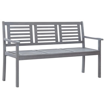 Banca de gradina cu 3 locuri, vidaXL, Lemn, 150 x 60 x 89 cm, Gri Banca de gradina cu 3 locuri, vidaXL, Lemn, 150 x 60 x 89 cm, Gri