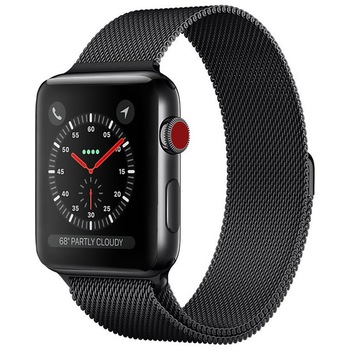 Curea pentru Apple Watch, Metalica Milanese Loop, Compatibila cu Apple Watch 1/2/3/4/5/6, Negru, 40 mm
