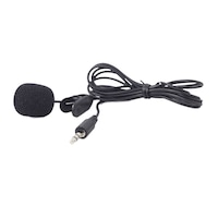 Microfon cu clip, Gembird , conector jack 3.5mm si cablu de lungime 2 m, negru