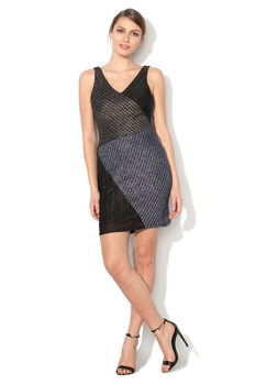 Rochie, Desigual 71V2GC0, Albastru/Negru, M Rochie, Desigual 71V2GC0, Albastru/Negru, M