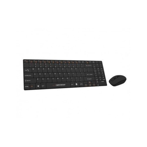 Kit tastatura si mouse Wireless Esperanza Liberty, negru