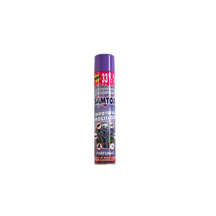 Spray insecticid cu aerosol Samtox, spray universal impotriva insectelor zburatoare, 400 ml