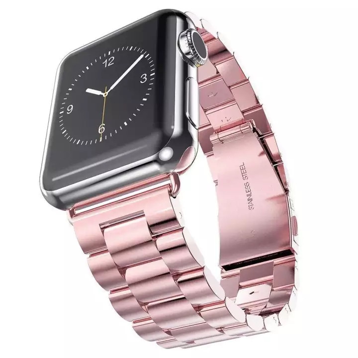 Метална каишка за Apple Watch, съвместима с Apple Watch 1/2/3/4/5/6, розово розово
