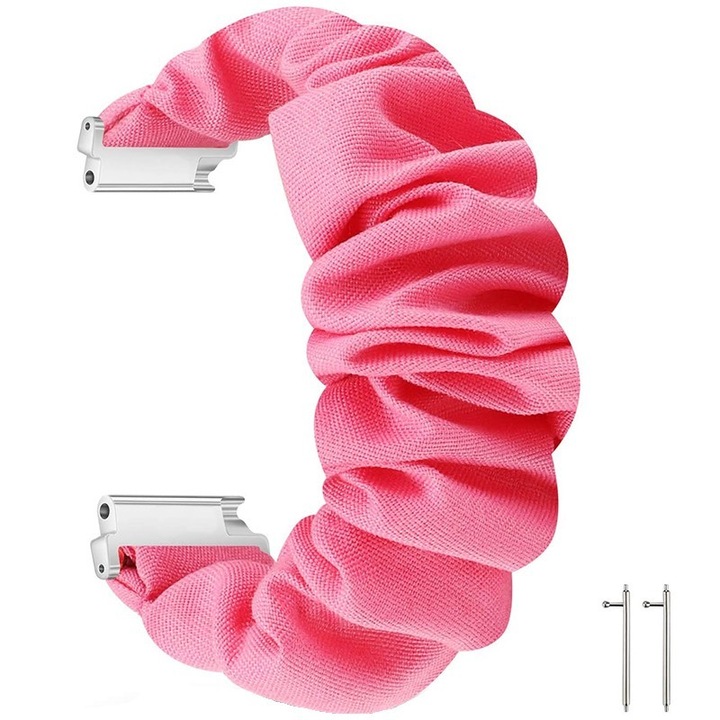 Rugalmas textil szíj, kompatibilis a Samsung Galaxy Watch Active 2-vel, gyorskioldó teleszkópokkal, Scrunchies 6-tal