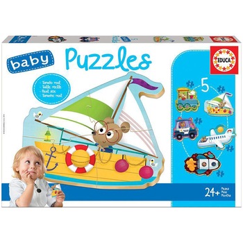 Puzzle 5 in 1 Educa Baby - Vehicles Puzzle 5 in 1 Educa Baby - Vehicles