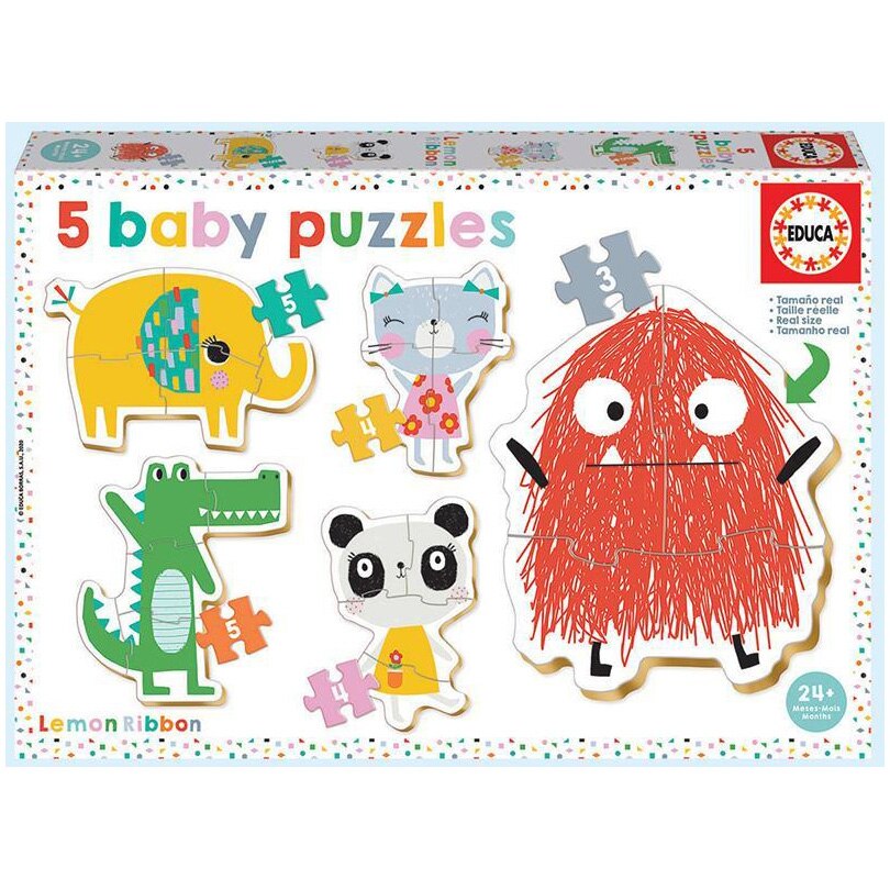Puzzle 5 in 1 Educa Baby - Animals