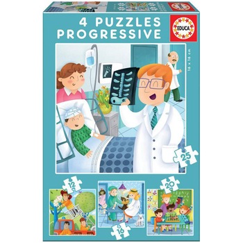 Puzzle 4 in 1 Educa - When i grow old i want to be, 12/16/20/25 piese