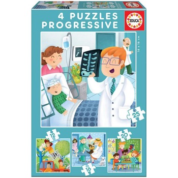 Puzzle 4 in 1 Educa - When i grow old i want to be, 12/16/20/25 piese Puzzle 4 in 1 Educa - When i grow old i want to be, 12/16/20/25 piese