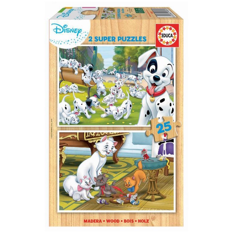 Puzzle 2 in 1 Educa - Disney animals, 2x25 piese