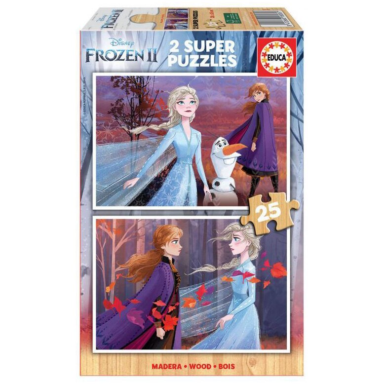 Puzzle 2 in 1 Educa - Disney Frozen II, 2x25 piese