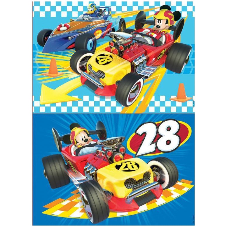 Puzzle 2 in 1 Educa - Disney Mickey Mouse and the roadster racers, 2x25 ...
