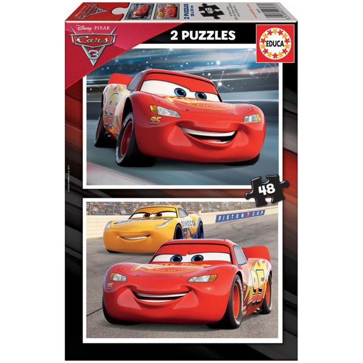 Пъзел 2 in 1 Educa - Disney Cars 3, 2x48 части