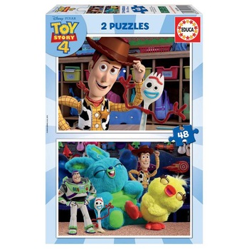 Puzzle 2 in 1 Educa - Toy Story 4, 2x48 piese Puzzle 2 in 1 Educa - Toy Story 4, 2x48 piese