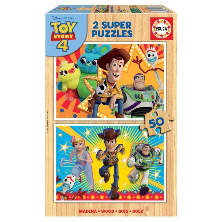 Puzzle 2 in 1 Educa - Toy Story 4, 2x50 piese