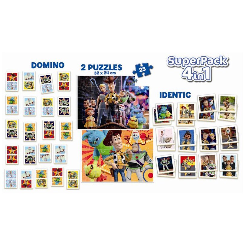 Puzzle 4 in 1 Educa - Toy Story 4, 2 x Puzzle, Domino, Identic Memo ...