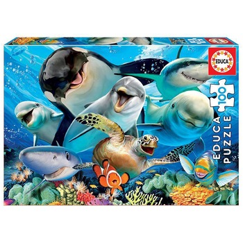Puzzle Educa - Underwater selfie, 100 piese Puzzle Educa - Underwater selfie, 100 piese