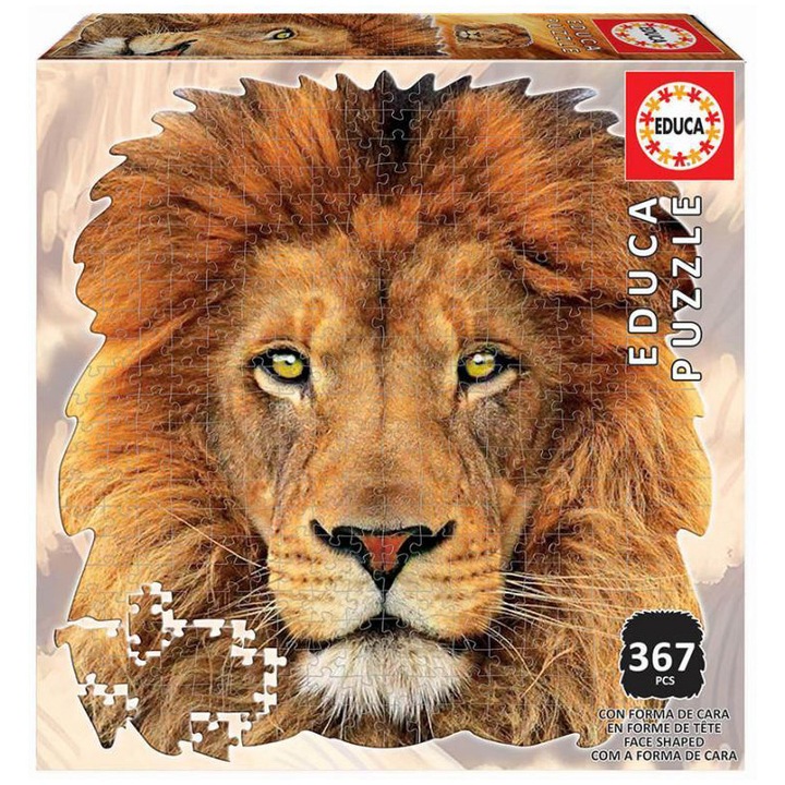 Пъзел Educa - Lion face, 367 части