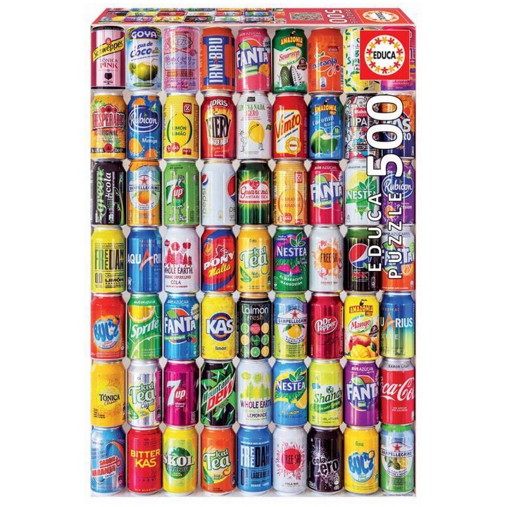Пъзел Educa - Soft cans, 500 части