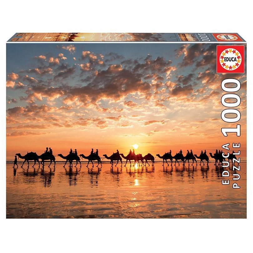 Puzzle Educa - Sunset in beach cable, 1000 piese
