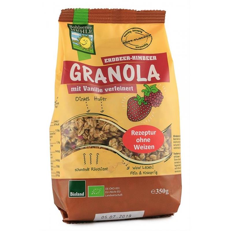 Musli cu Zmeura si Capsuni Granola Bio 350gr Bohlsener Muhle