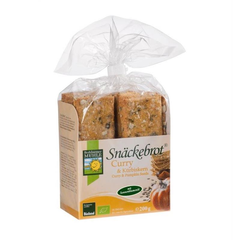 Paine Ecologica Crocanta cu Seminte de Dovleac si Curry Bohlsener Pronat 200gr