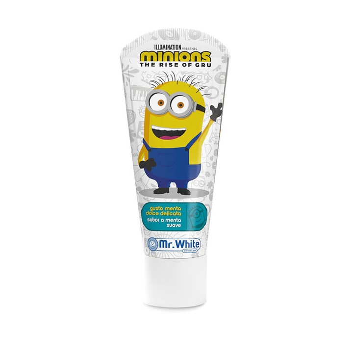 Pasta de dinti Minions, Rolly Brush,mentolata, 75 ml