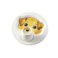 Set mic dejun copii 2 piese, Villeroy & Boch, Animal Friends Dog, Ø 22 cm/190 ml, portelan