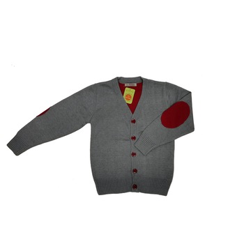 Cardigan Dorel gri cu rosu Cardigan Dorel gri cu rosu