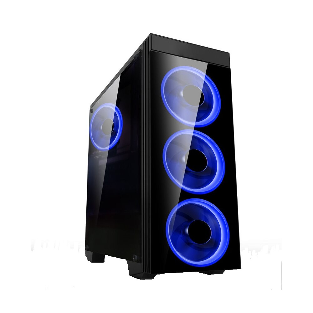 Carcasa Estillo 8872 Blue Gaming ATX USB 3.0, 4 x Blue Fan