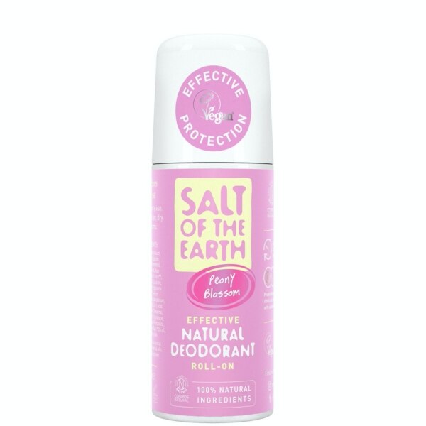 Deodorant natural roll-on cu floare de bujor pentru femei Salt of the Earth 75 ml