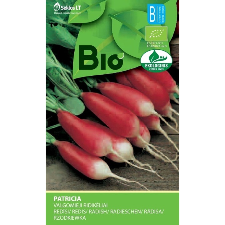 Ridichi de luna Patricia, Bio, Seminte Organice, Soi timpuriu, plic, 2 grame