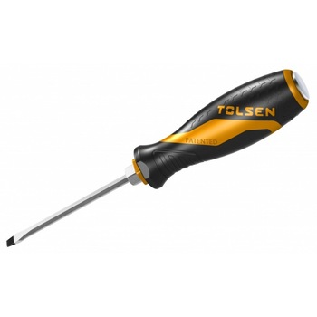 Surubelnita pentru fixare Gripro Cr-V Tolsen, 1 x 5.5 x 100 mm, varf magnetic Surubelnita pentru fixare Gripro Cr-V Tolsen, 1 x 5.5 x 100 mm, varf magnetic