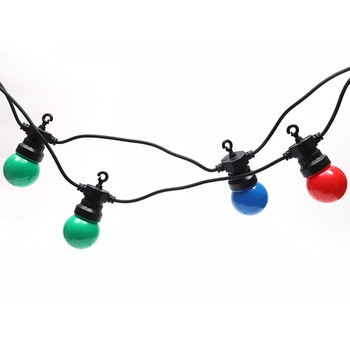 Ghirlanda luminoasa 10 m cu 20 becuri mate LED multicolor RGBY interconectabila Ghirlanda luminoasa 10 m cu 20 becuri mate LED multicolor RGBY interconectabila