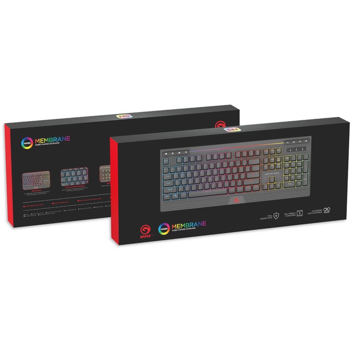 Геймърска клавиатура Marvo PRO KG880, Черен, USB