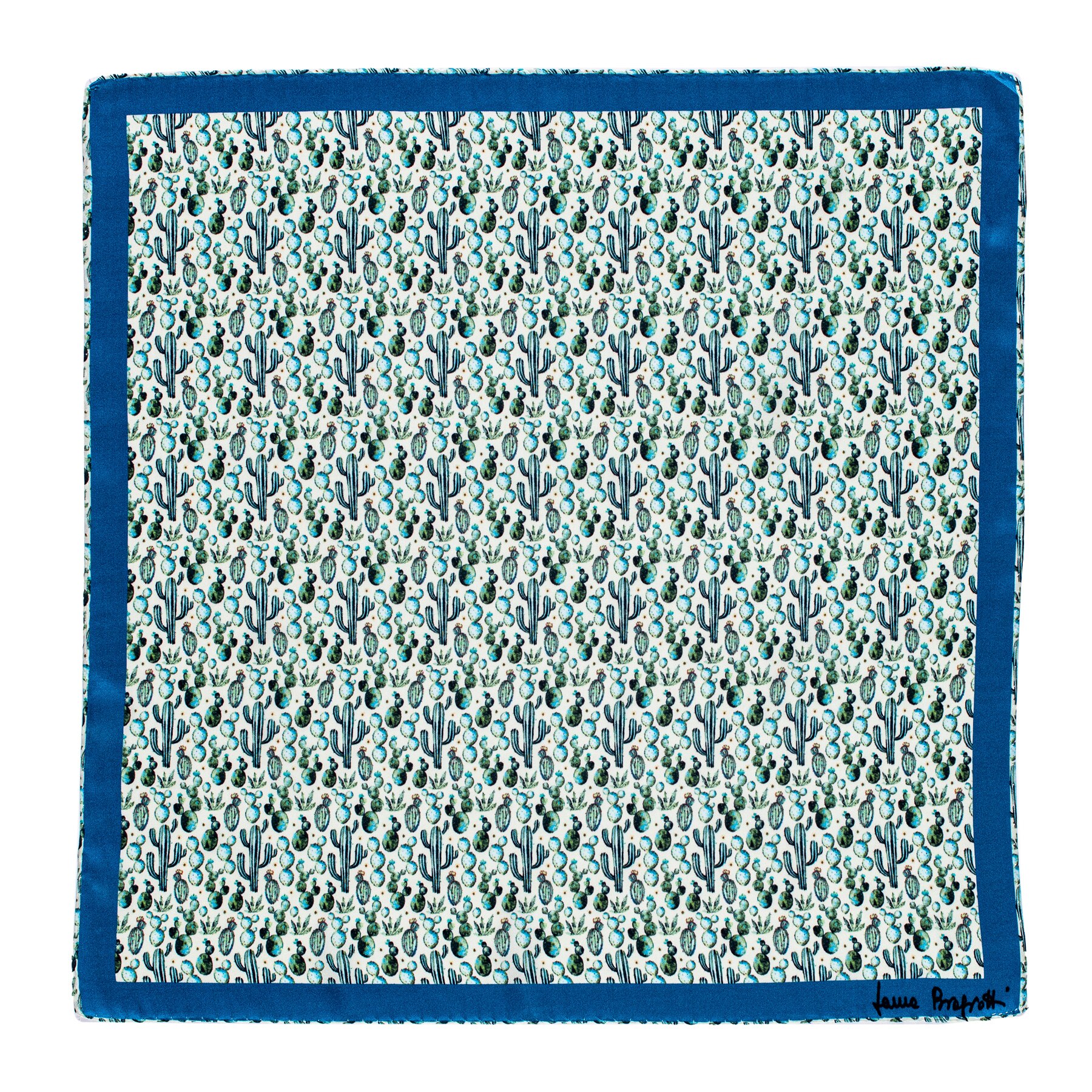 Esarfa matase S twill Vera Cruz blue