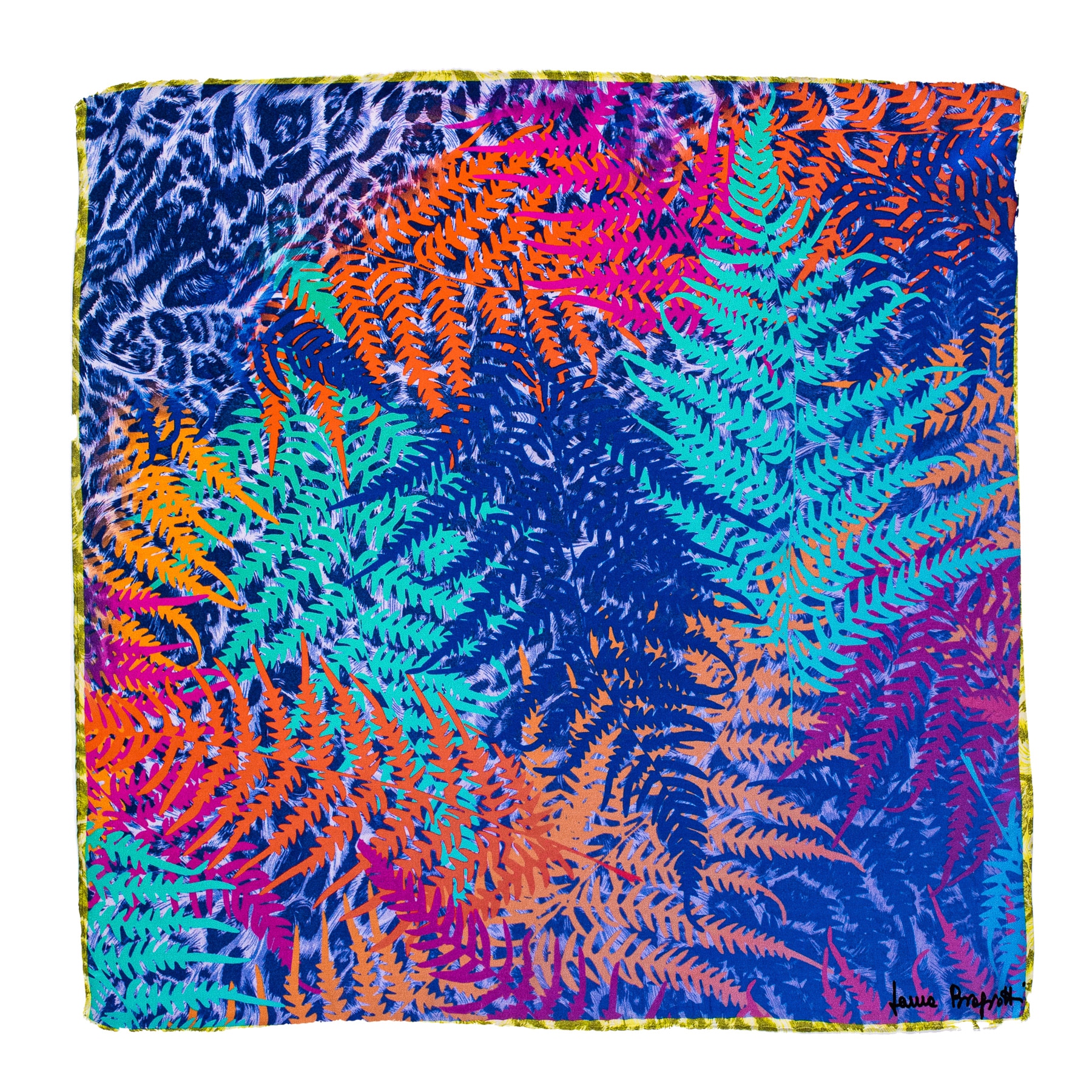 Esarfa matase S twill Savanna sunset