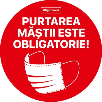 Autocolant informativ Covid-19,  Autocolant informativ Covid-19,
