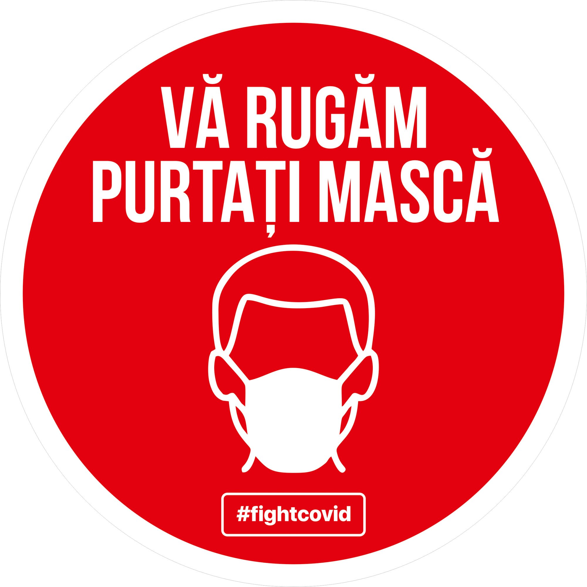 Autocolant informativ Covid-19, 