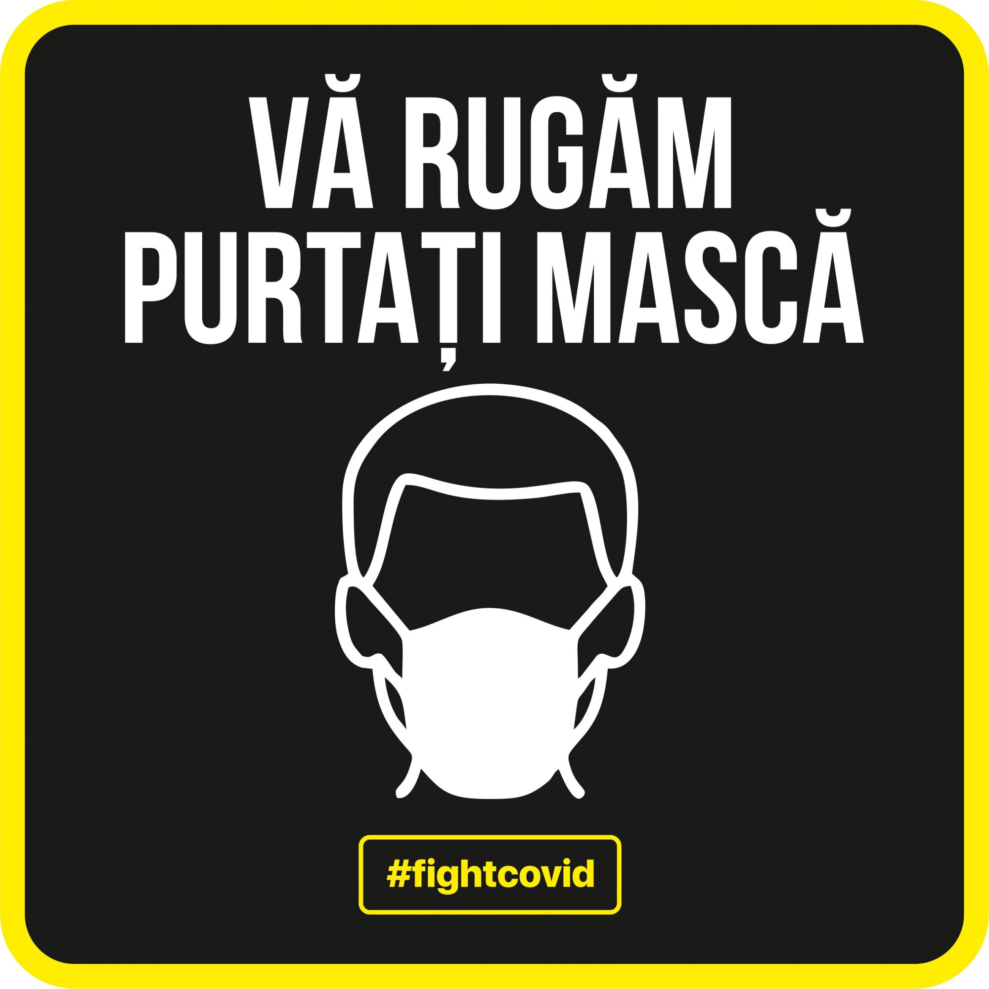 Autocolant informativ Covid-19, 