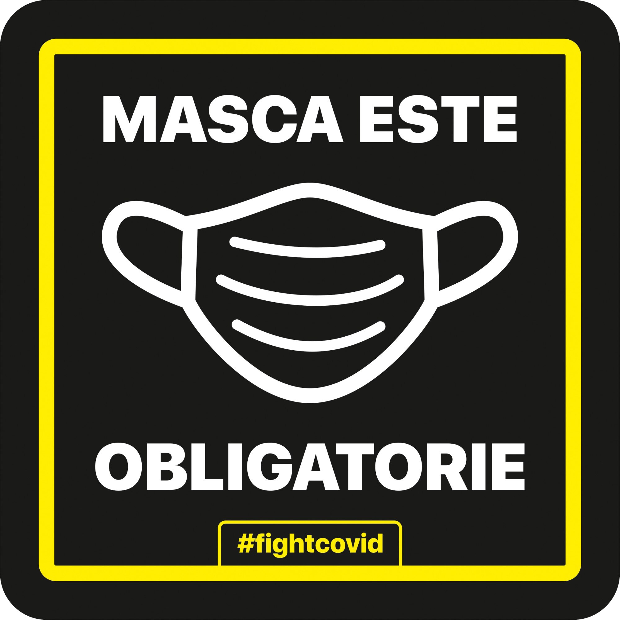 Autocolant informativ Covid-19, 