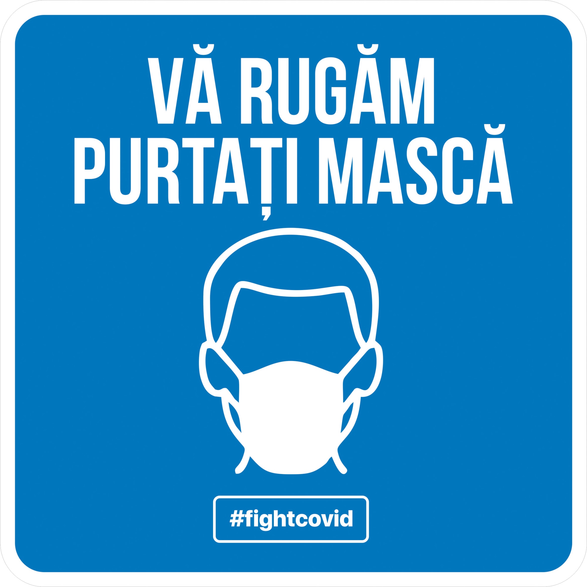 Autocolant informativ Covid-19, 