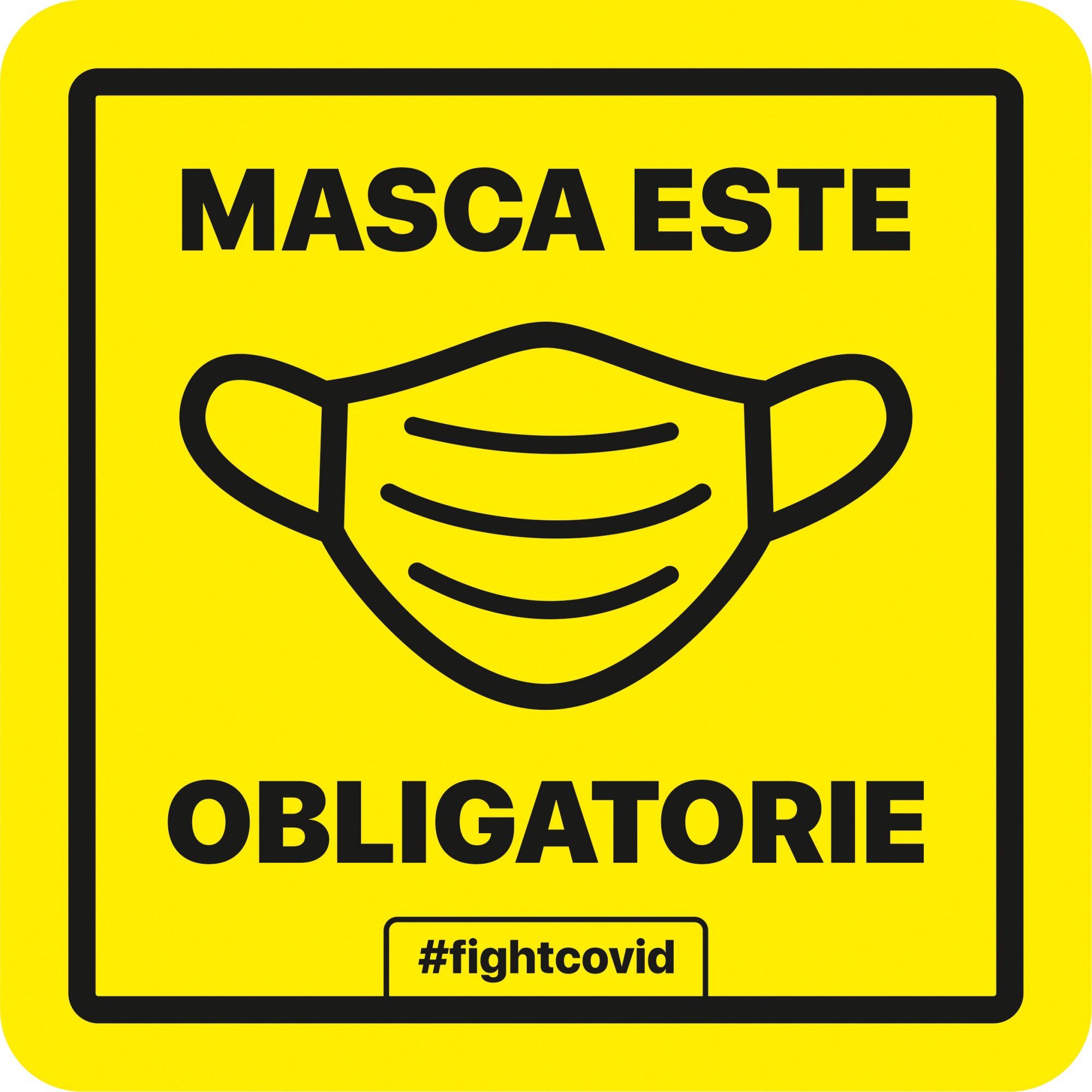 Autocolant informativ Covid-19, 