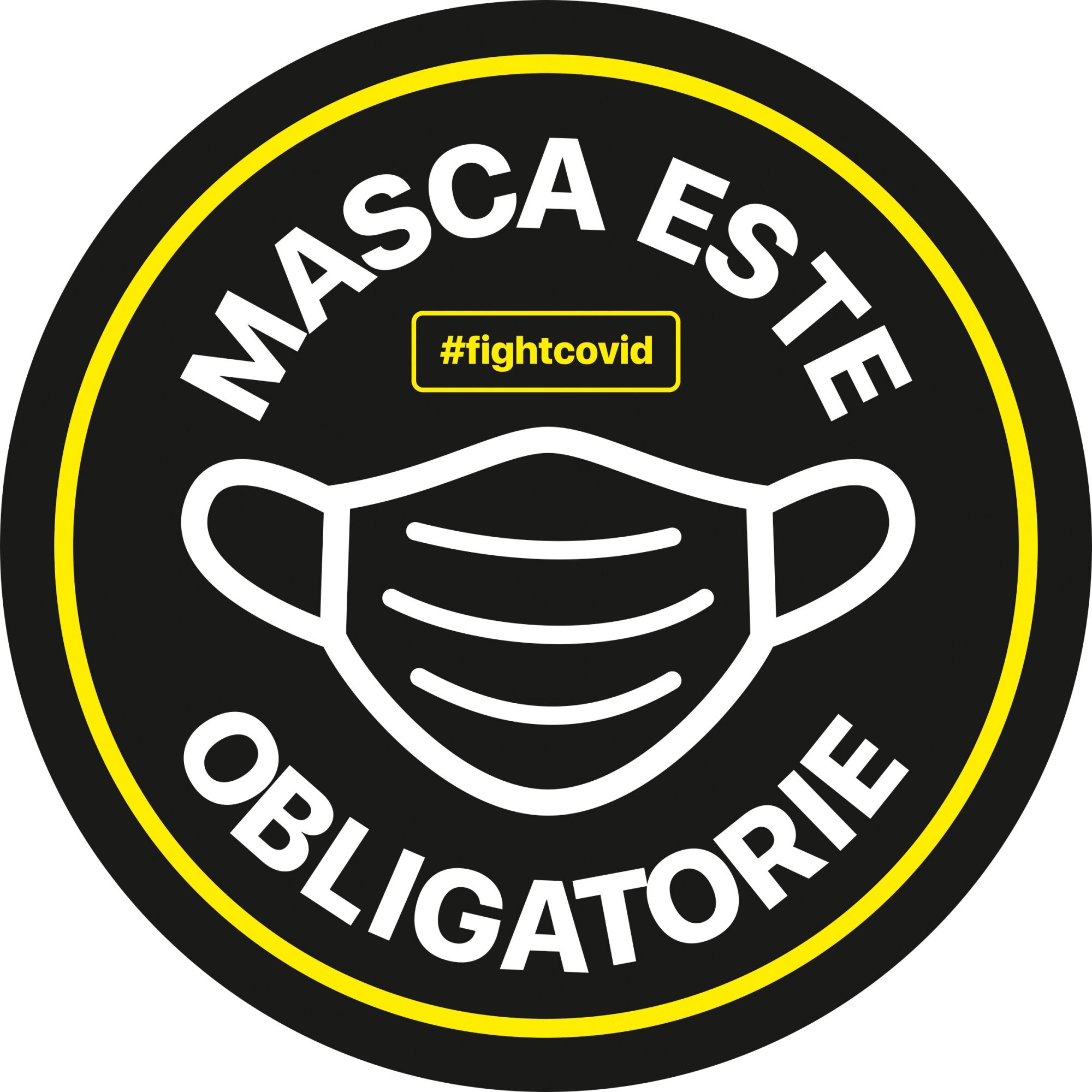 Autocolant informativ Covid-19, 