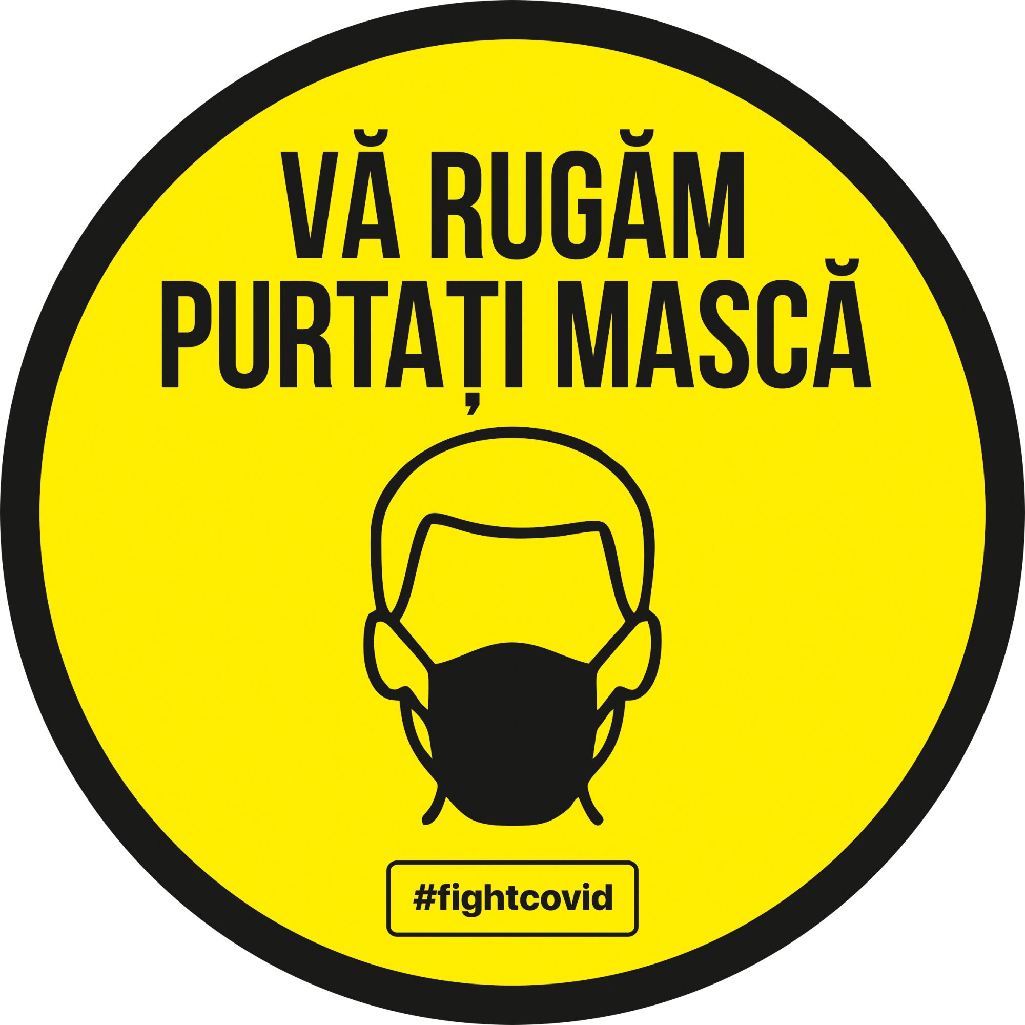 Autocolant informativ Covid-19, 