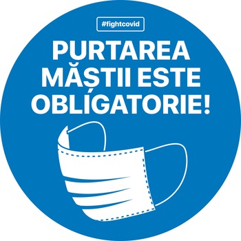 Autocolant informativ Covid-19,  Autocolant informativ Covid-19,