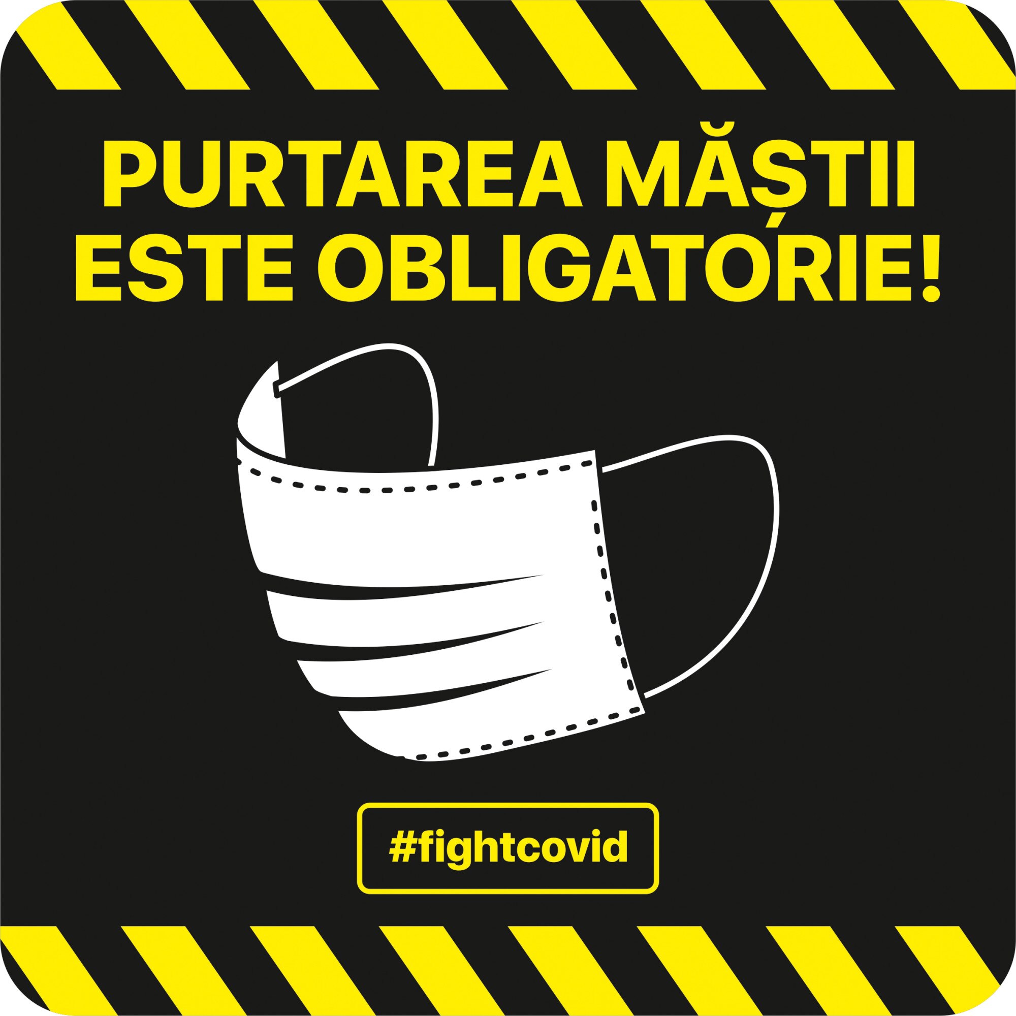 Autocolant informativ Covid-19, 